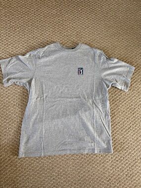 Men's Gray PGA Tour Short-Sleeve Crewneck Tee with Small Chest Patch